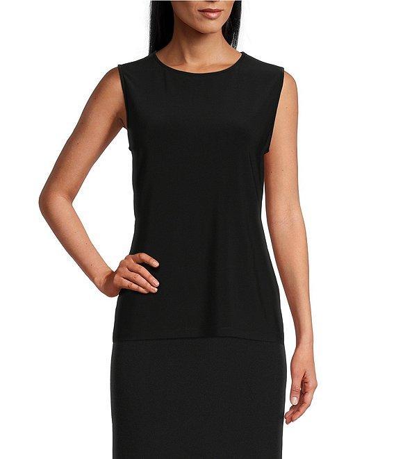 Preston & York Selena Crew Neck Sleeveless Knit Tank Product Image