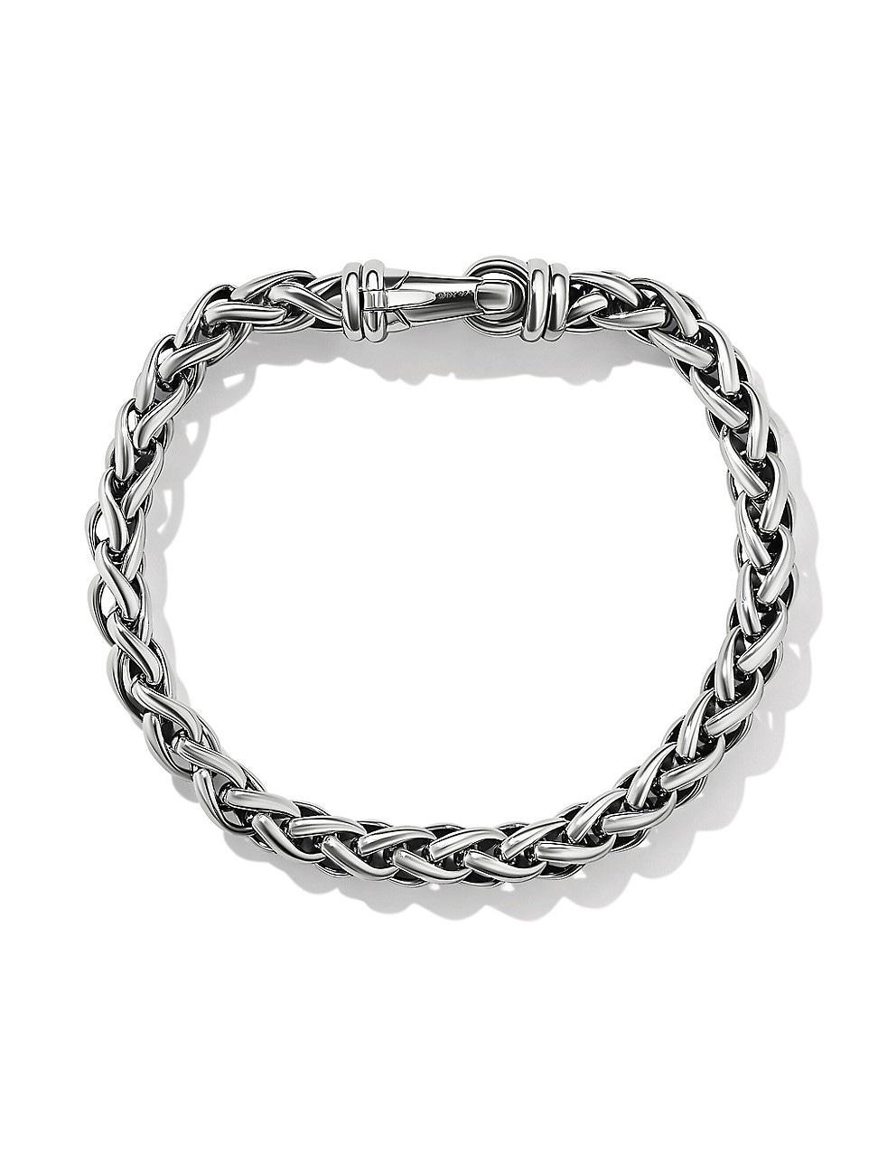 David Yurman Mens Sterling Silver Wheat Chain Link Bracelet, 6mm Product Image