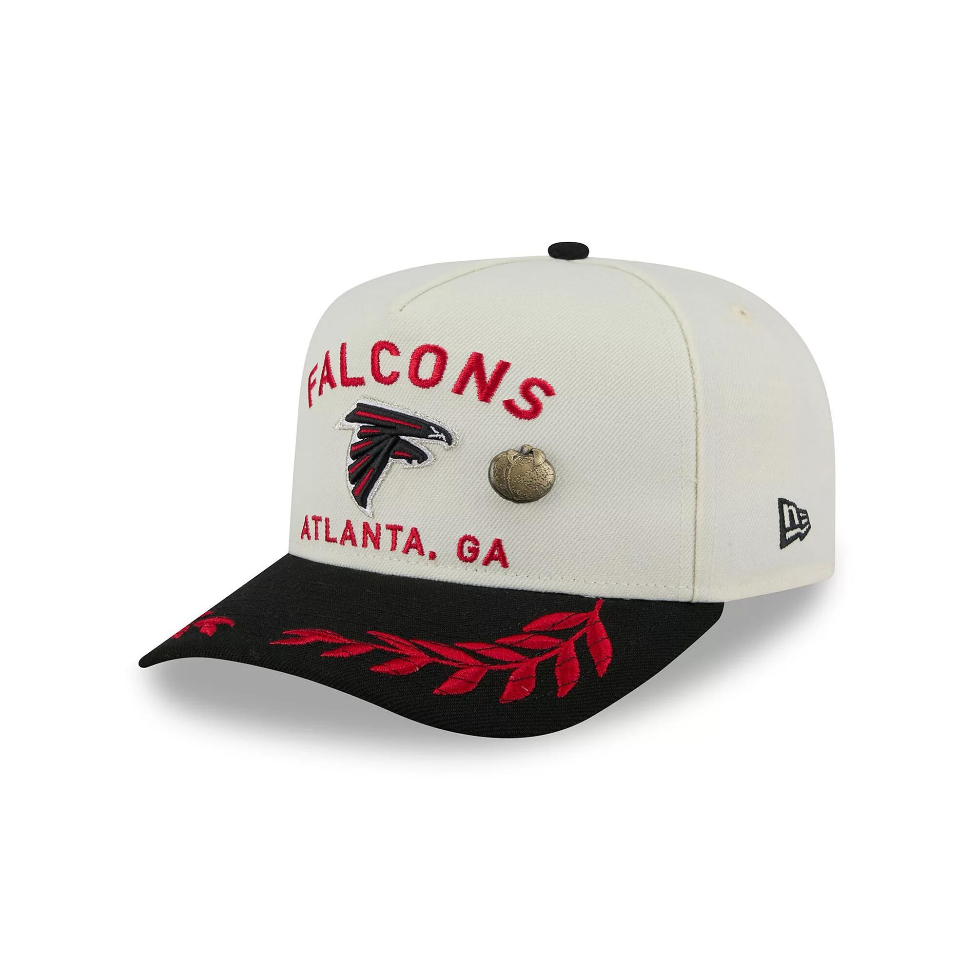 Men's New Era Cream/Black Atlanta Falcons 2025 NFL Draft A-Frame 59FIFTY Fitted Hat, Size: 7 1/4, Beige Product Image
