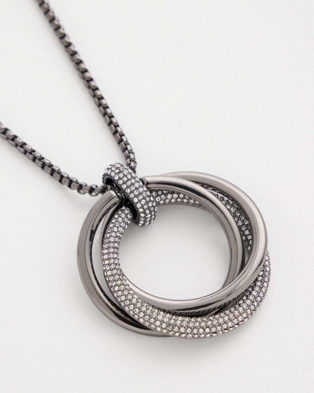 Adjustable Pavé Pendant Necklace Product Image