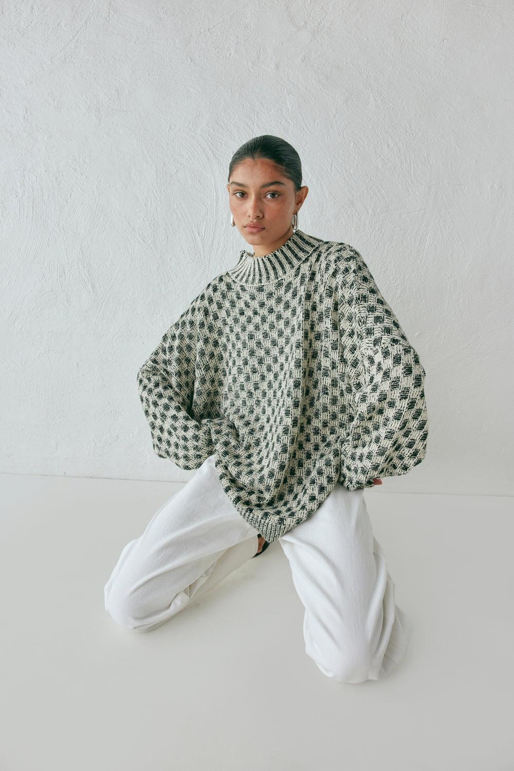 Sam Knit Jumper Check Product Image