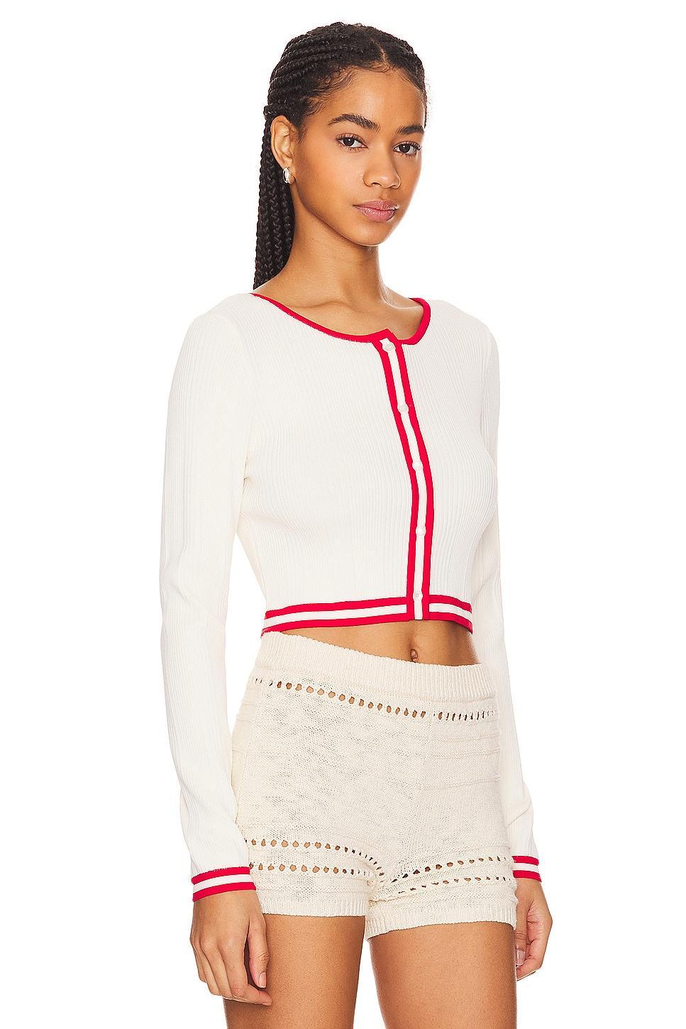 The Fleur Cardigan Solid & Striped Product Image