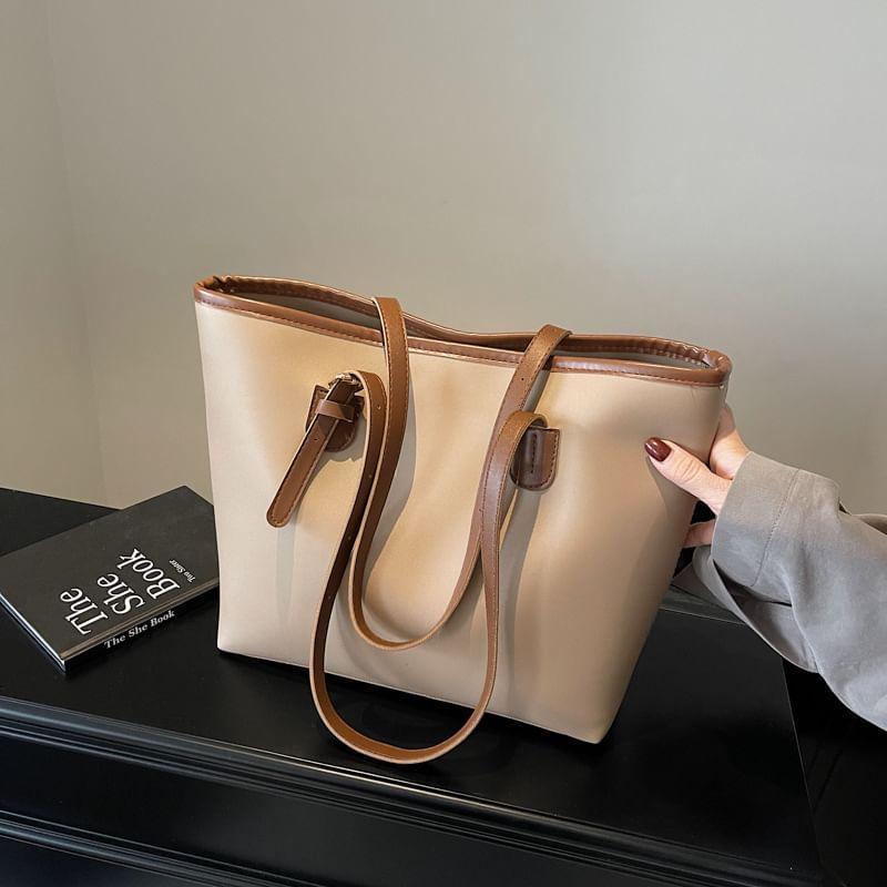Faux Leather Tote Bag Product Image