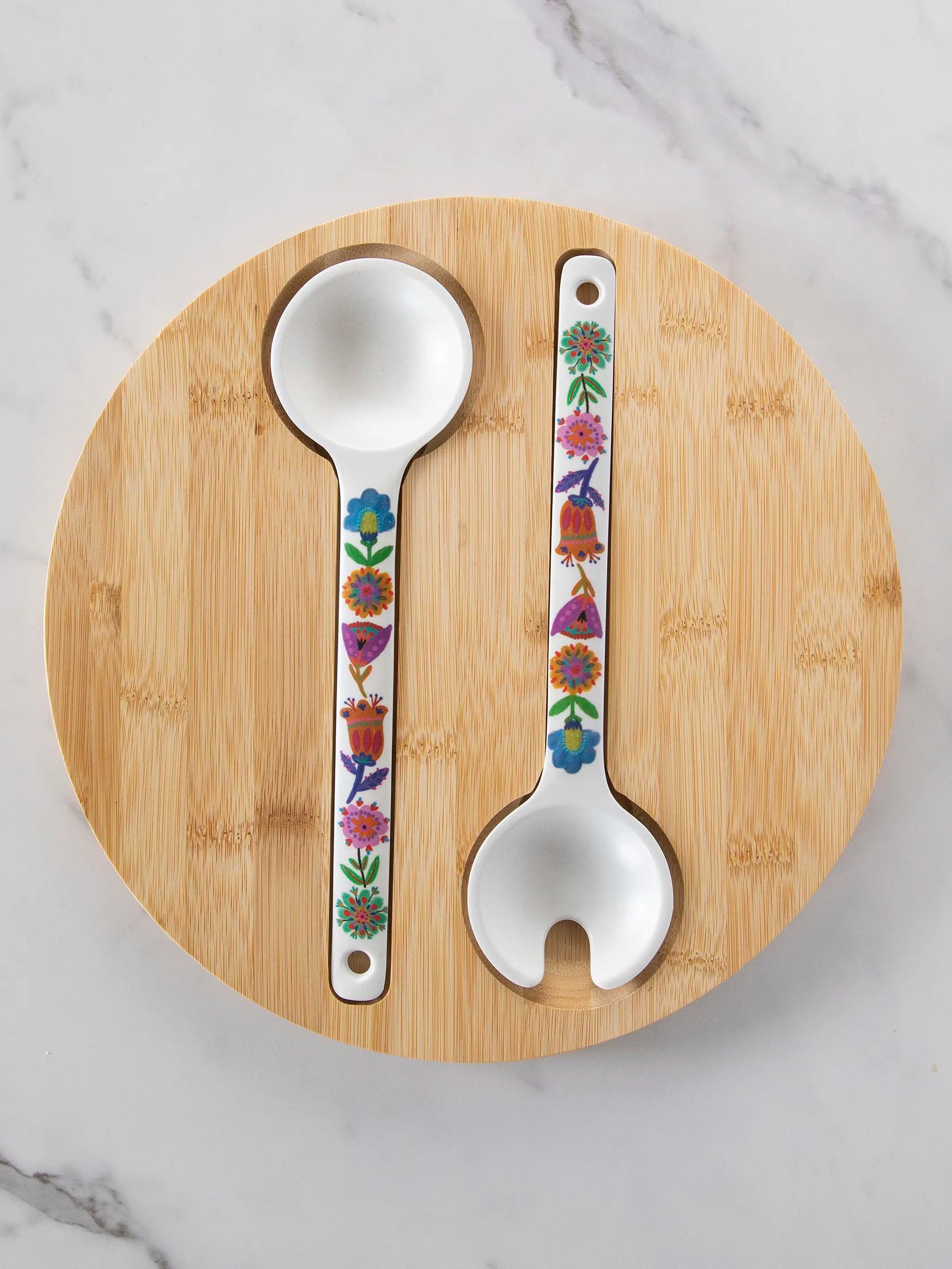 Salad Bowl Set - Folk Flower Product Image