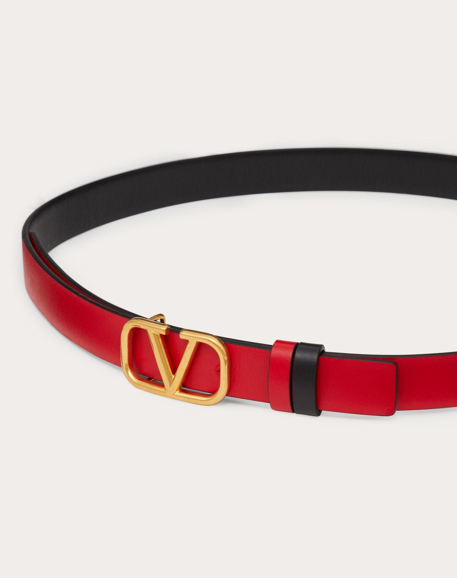 Reversible Vlogo Signature Belt In Glossy Calfskin 20 Mm Product Image