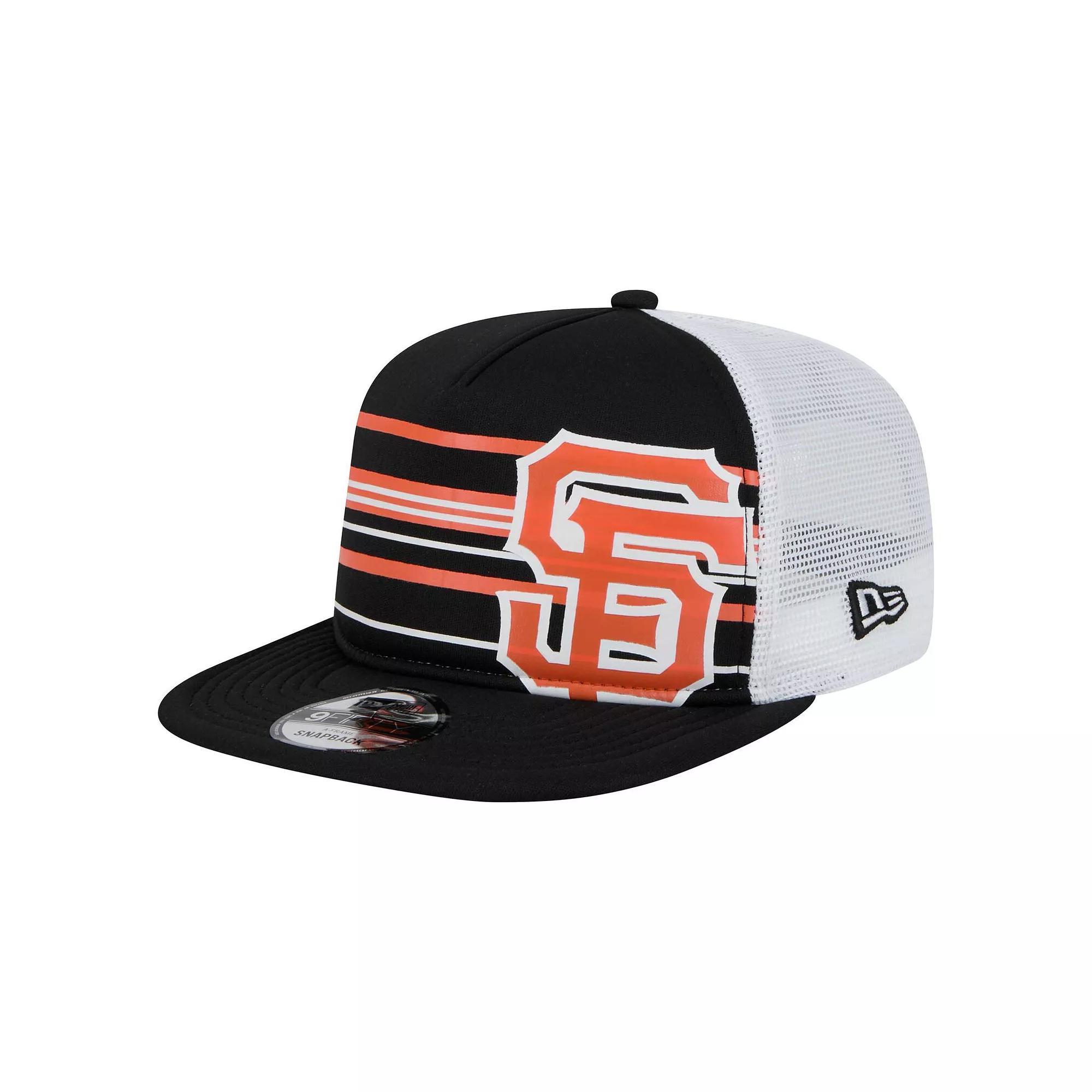 Men's New Era  Black San Francisco Giants 9FIFTY A-Frame Trucker Snapback Hat Product Image