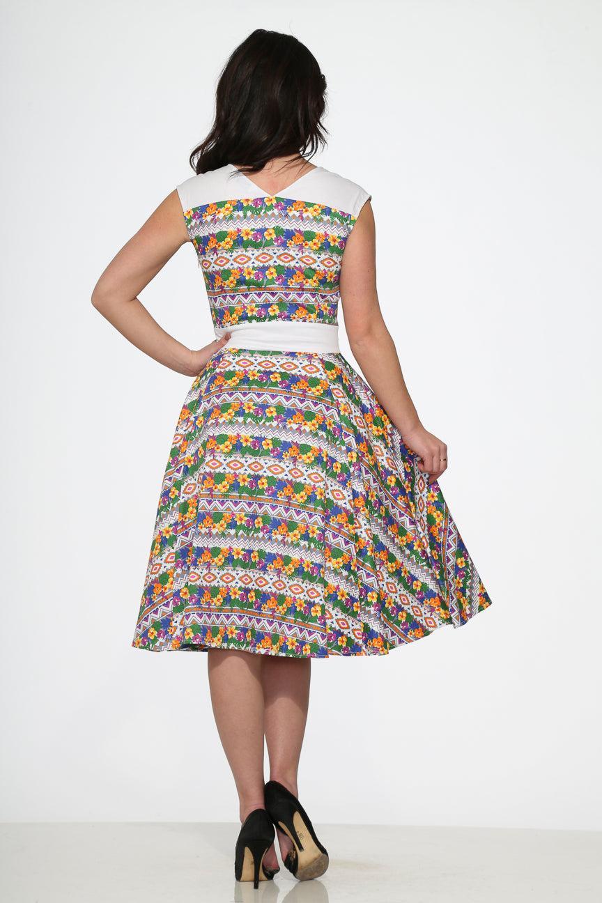 Purple Floral Swing Dress Product Image