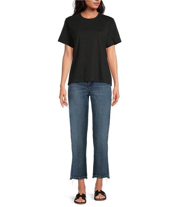 Good American Cotton Classic Crew Neckline Short Sleeve Tee Product Image