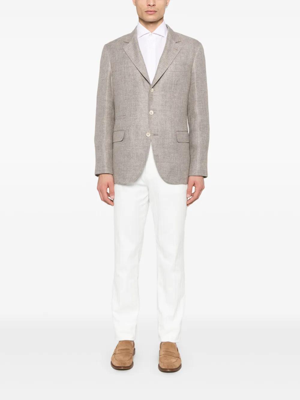 BRUNELLO CUCINELLI Single-breasted Blazer In Nude Product Image