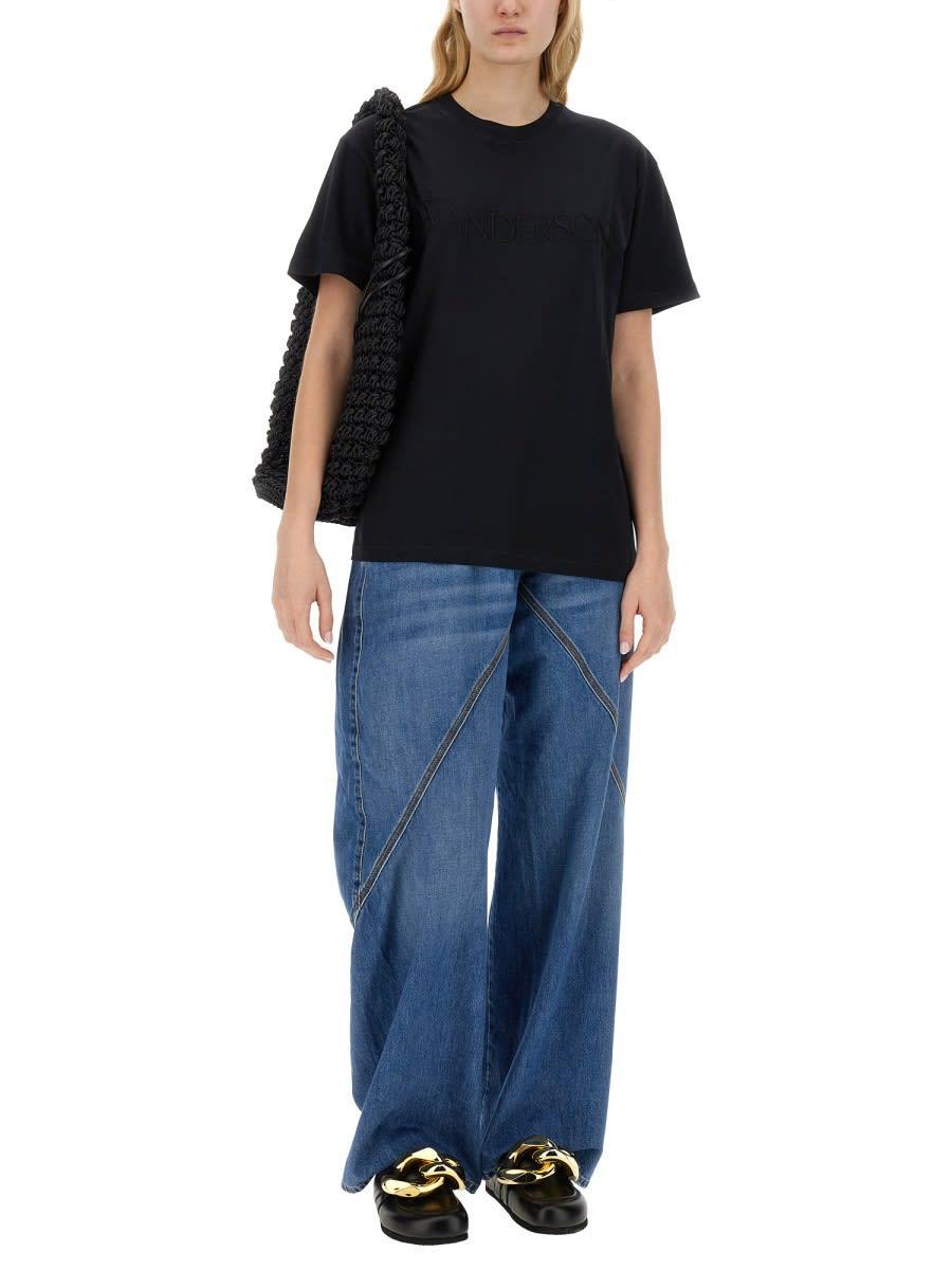 JW ANDERSON Logo-embroidered Cotton T-shirt In Default Title Product Image