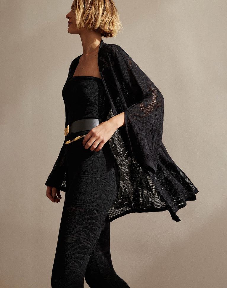 Knit Marina Open Cardigan - Black Product Image