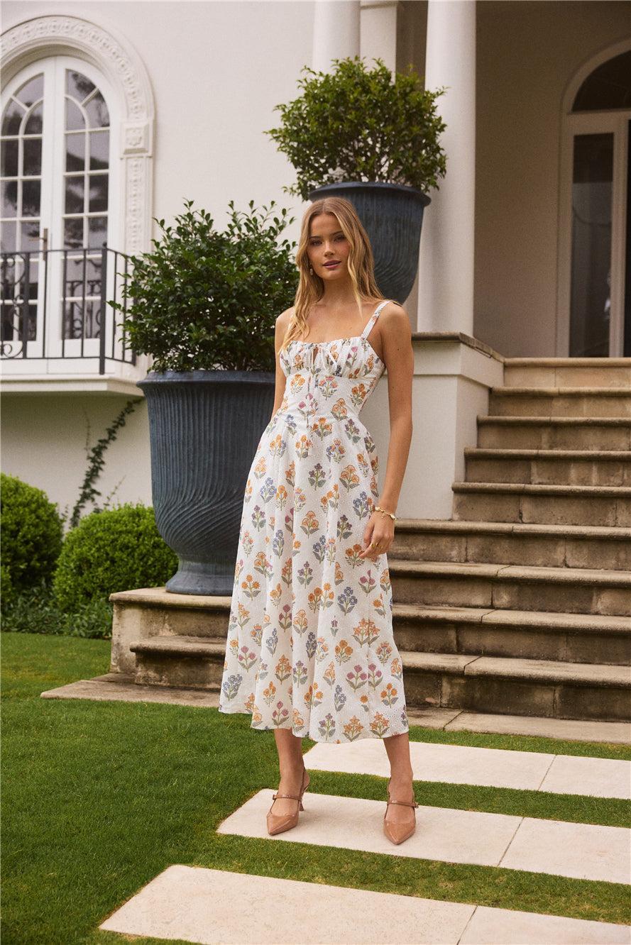 Sunlit Petal Maxi Dress Print Product Image