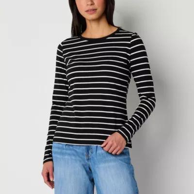 a.n.a Womens Tall Crew Neck Long Sleeve T-Shirt Product Image