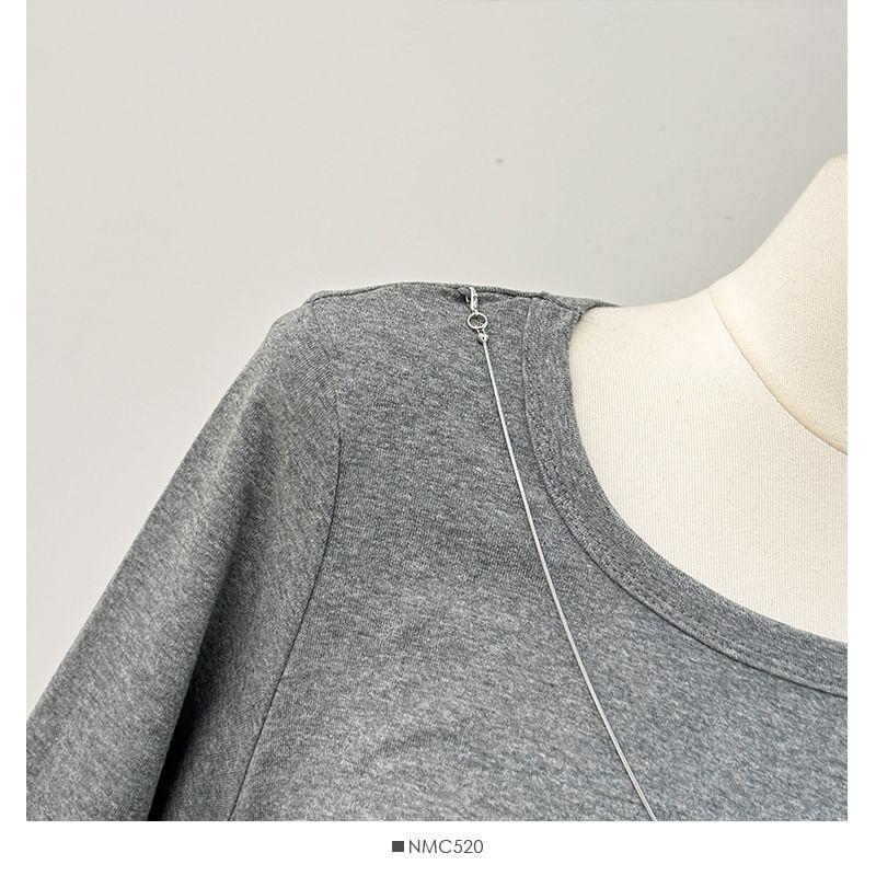 Ruched A-Line Midi Dress Product Image