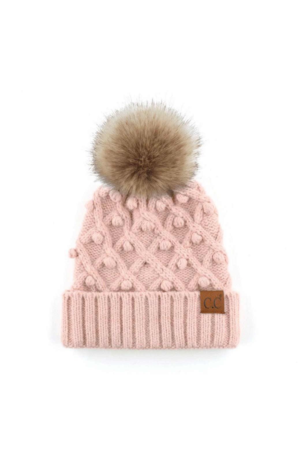 C.C Crafted Pompom  Detail Beanie Female Product Image