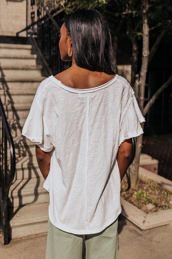 Saturday Stroll Shift Tee In White Product Image