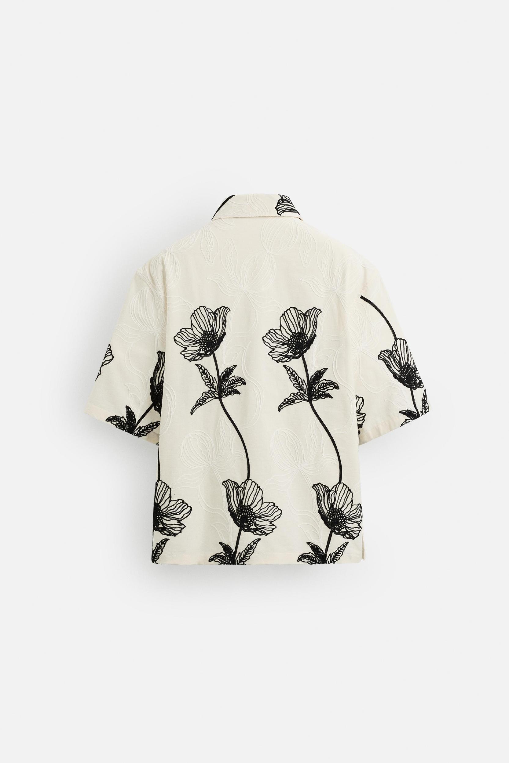 CONTRAST EMBROIDERY SHIRT Product Image