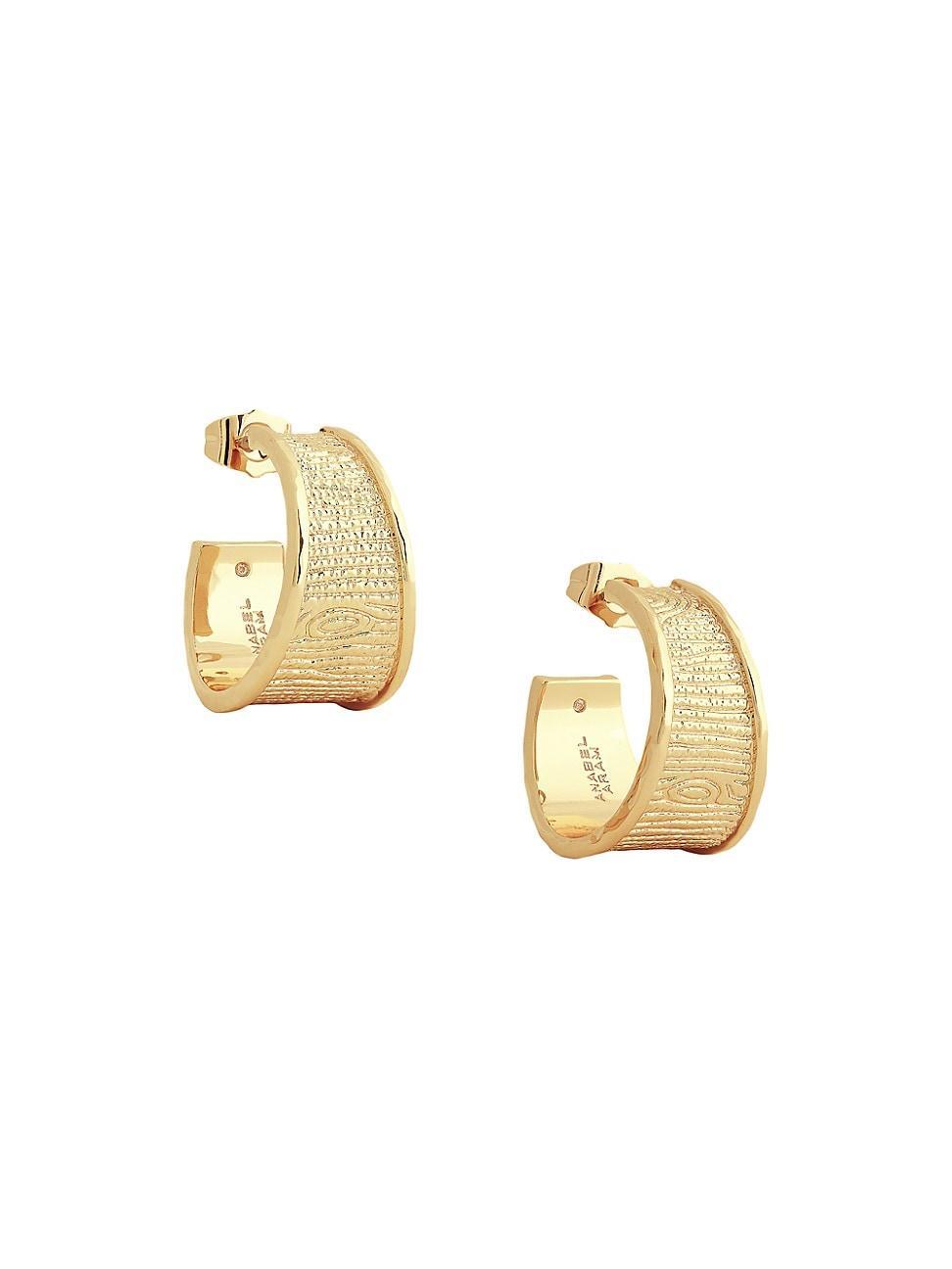 Enchanted Forest Bark Hoop Earrings Product Image