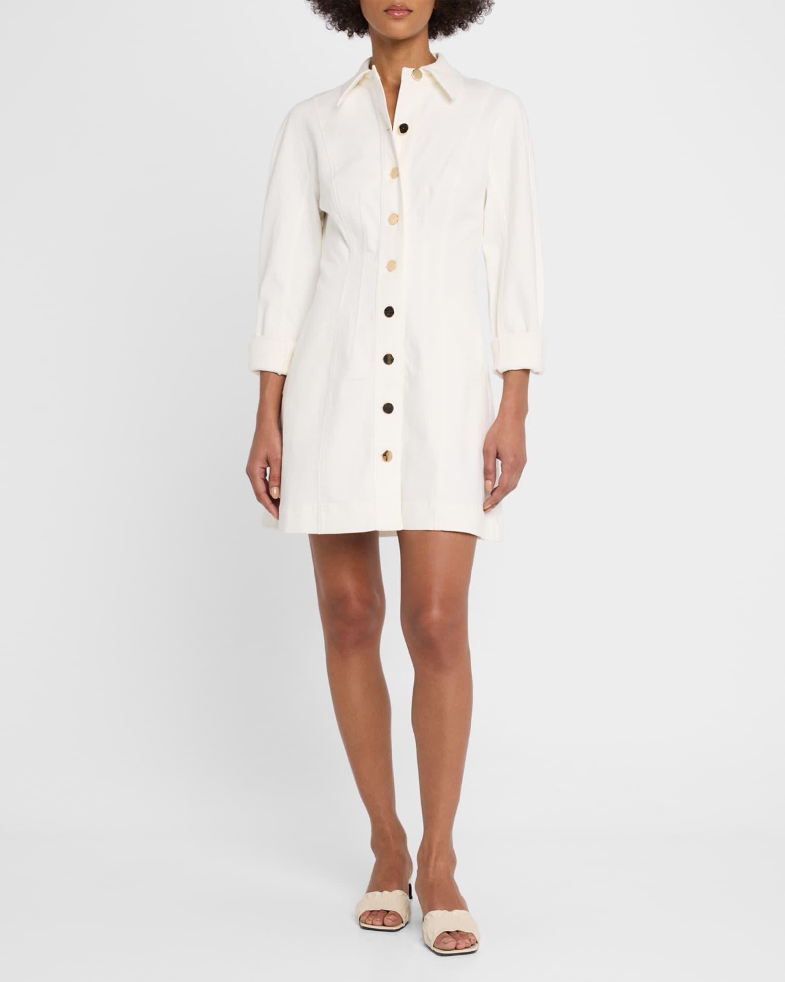 Alexa Denim Seamed Mini Dress Product Image