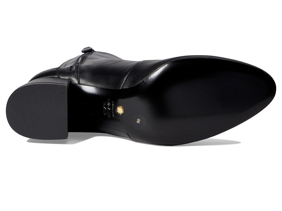 Flareblock Leather Zip Ankle Booties Product Image