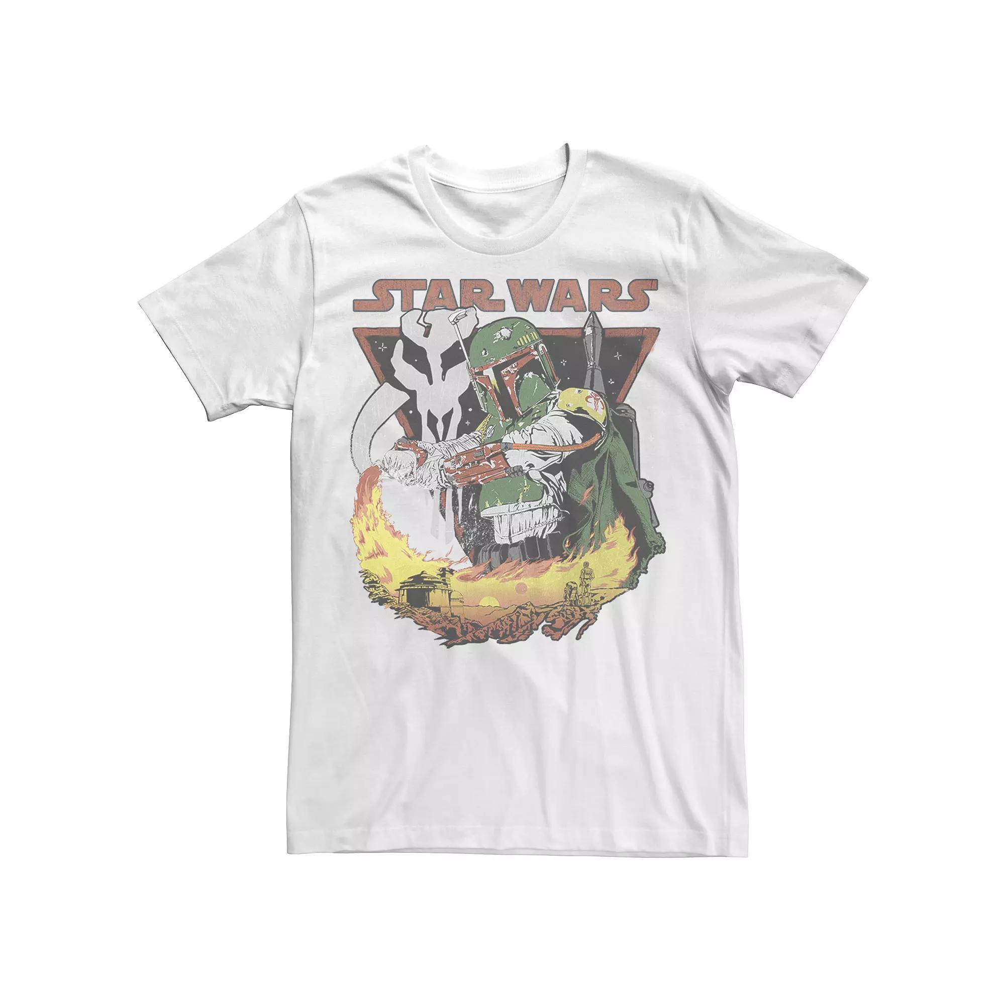 Men's Star Wars Boba Burns Graphic Tee, Size: 3XL, White Product Image