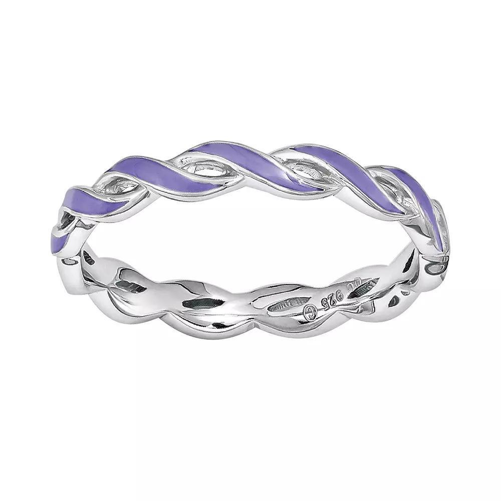 Stacks & Stones Sterling Silver Stack Ring, Women's, Size: 7, Purple Product Image
