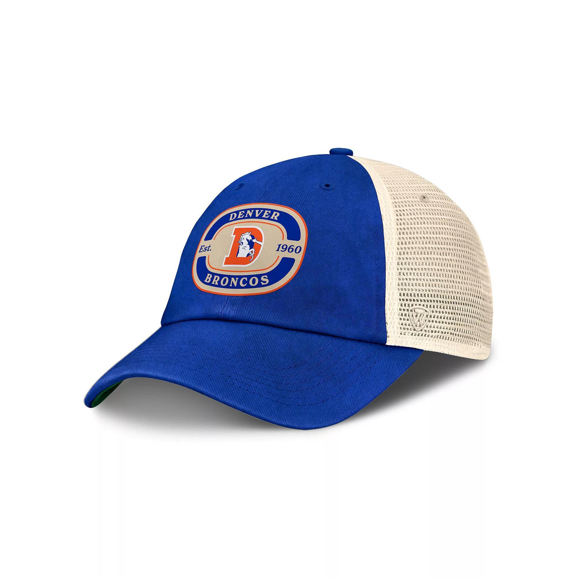 Men's Top of the World Navy Denver Broncos Team Patch Adjustable Hat, Blue Product Image