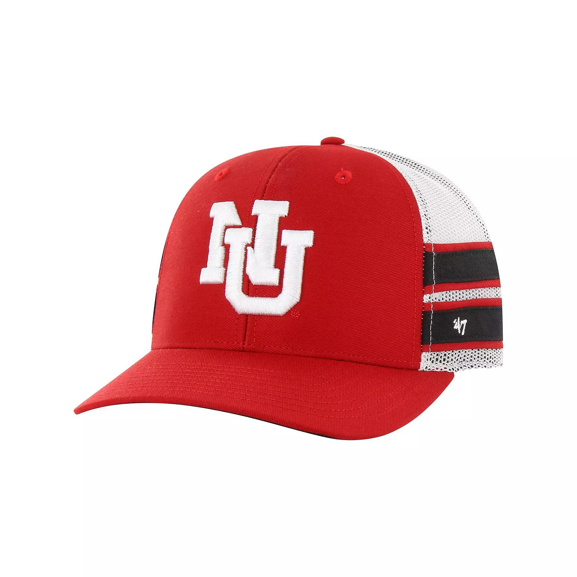 Mens 47 Scarlet Nebraska Huskers Straight Eight Adjustable Trucker Hat Product Image