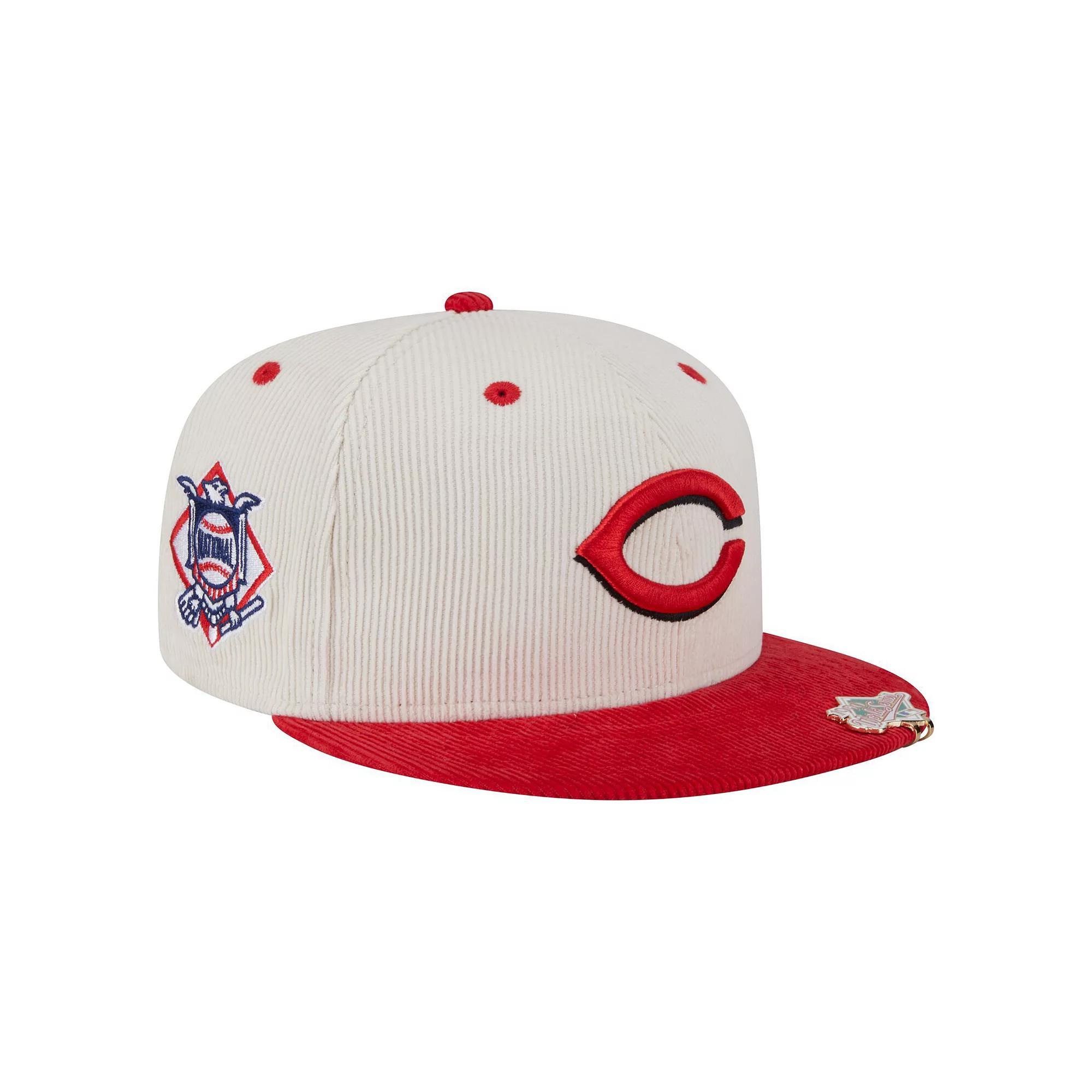 Men's New Era Cream/Royal Texas Rangers Two-Tone Corduroy 59FIFTY Fitted Hat, Size: 6 7/8, Beige Product Image