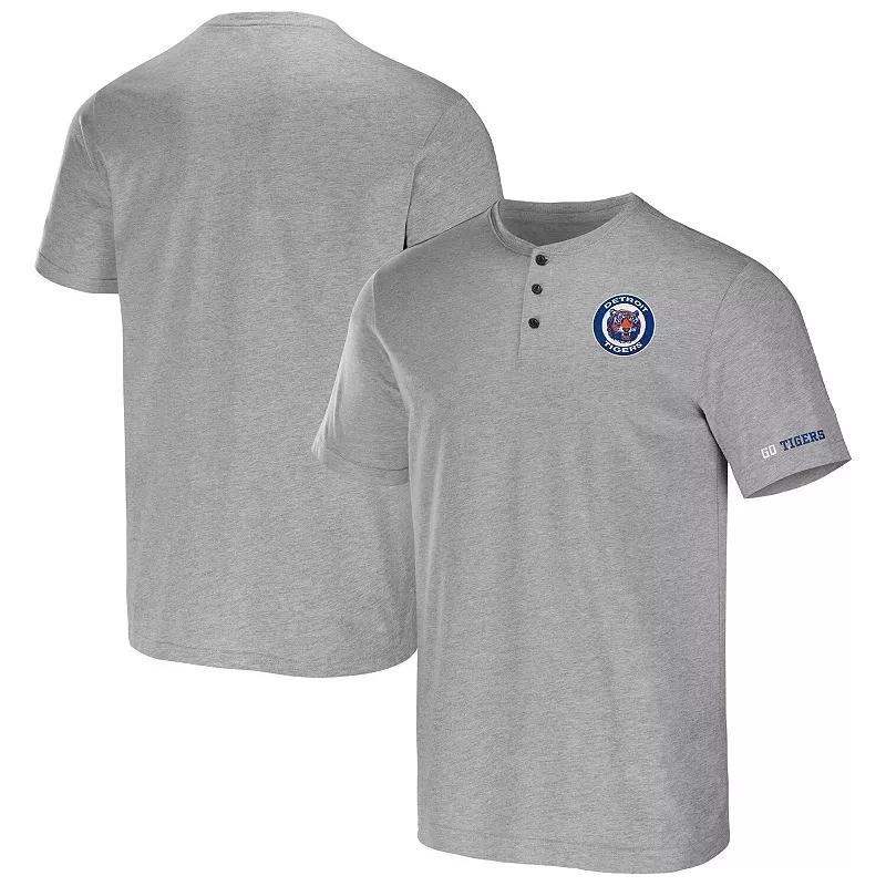 Men's Darius Rucker Collection by Fanatics Heather Gray Detroit Tigers Henley T-Shirt, Size: Medium, Grey Product Image