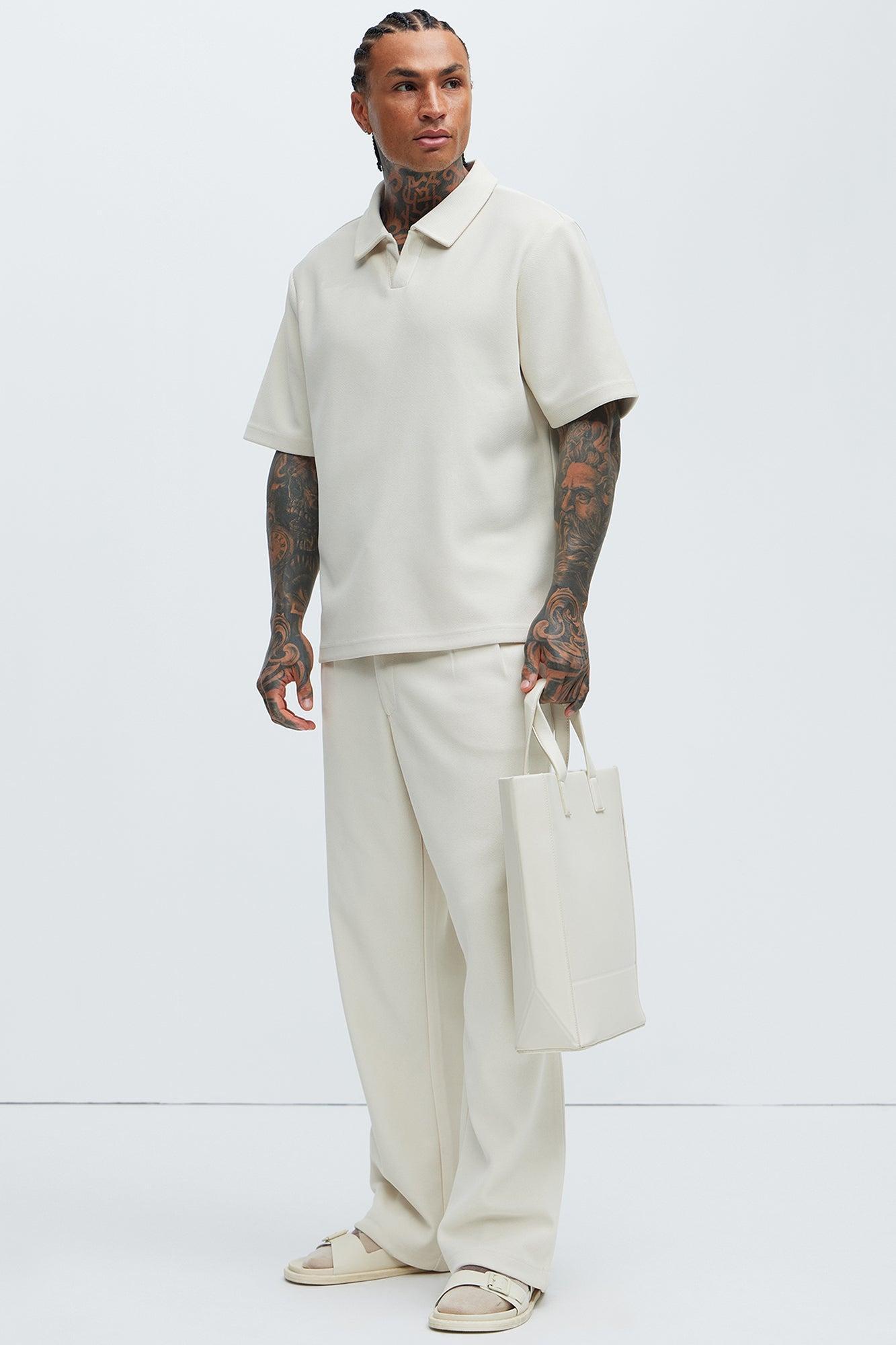 Turner Short Sleeve Polo - Cream Product Image