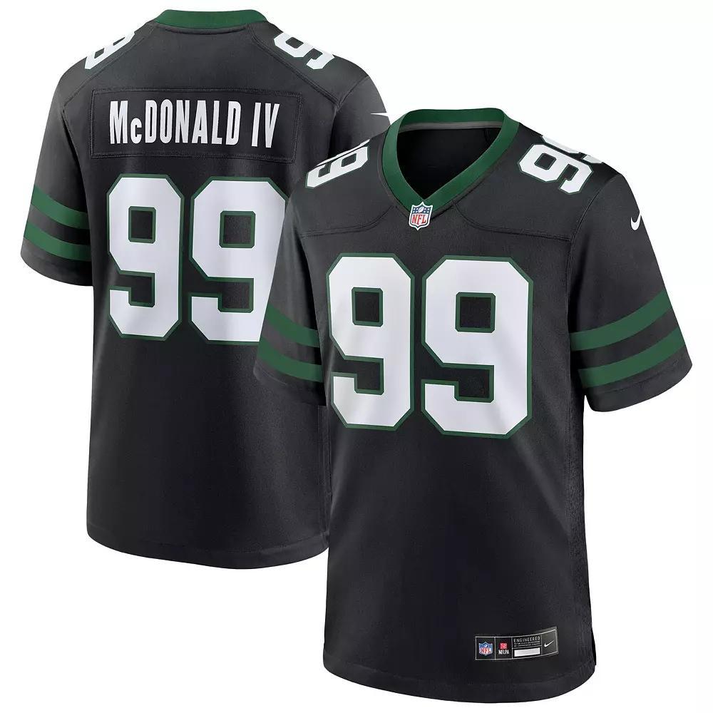 Men's Nike Will McDonald IV Legacy Black New York Jets Alternate Game Jersey, Size: XL Product Image