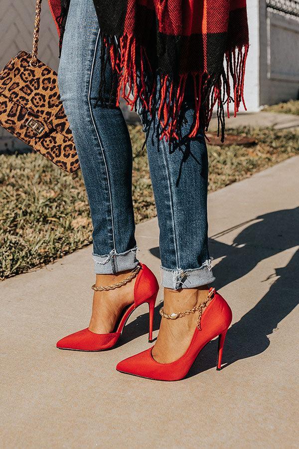 The Priya Heel In Red Product Image