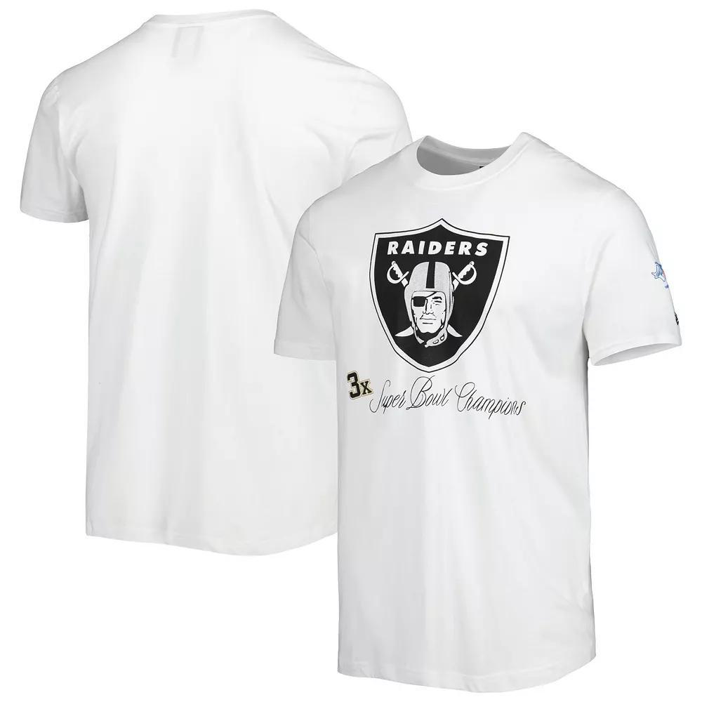 Men's New Era White Las Vegas Raiders Historic Champs T-Shirt, Size: XL, Lvr White Product Image