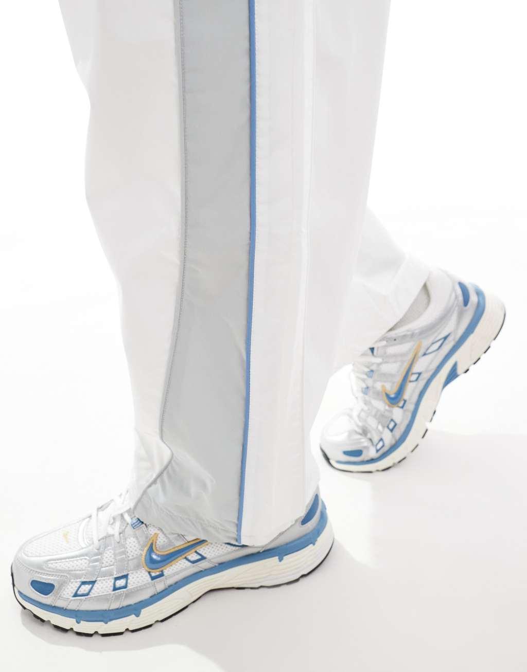 Bershka sporty panel tracksuit pants in white Product Image