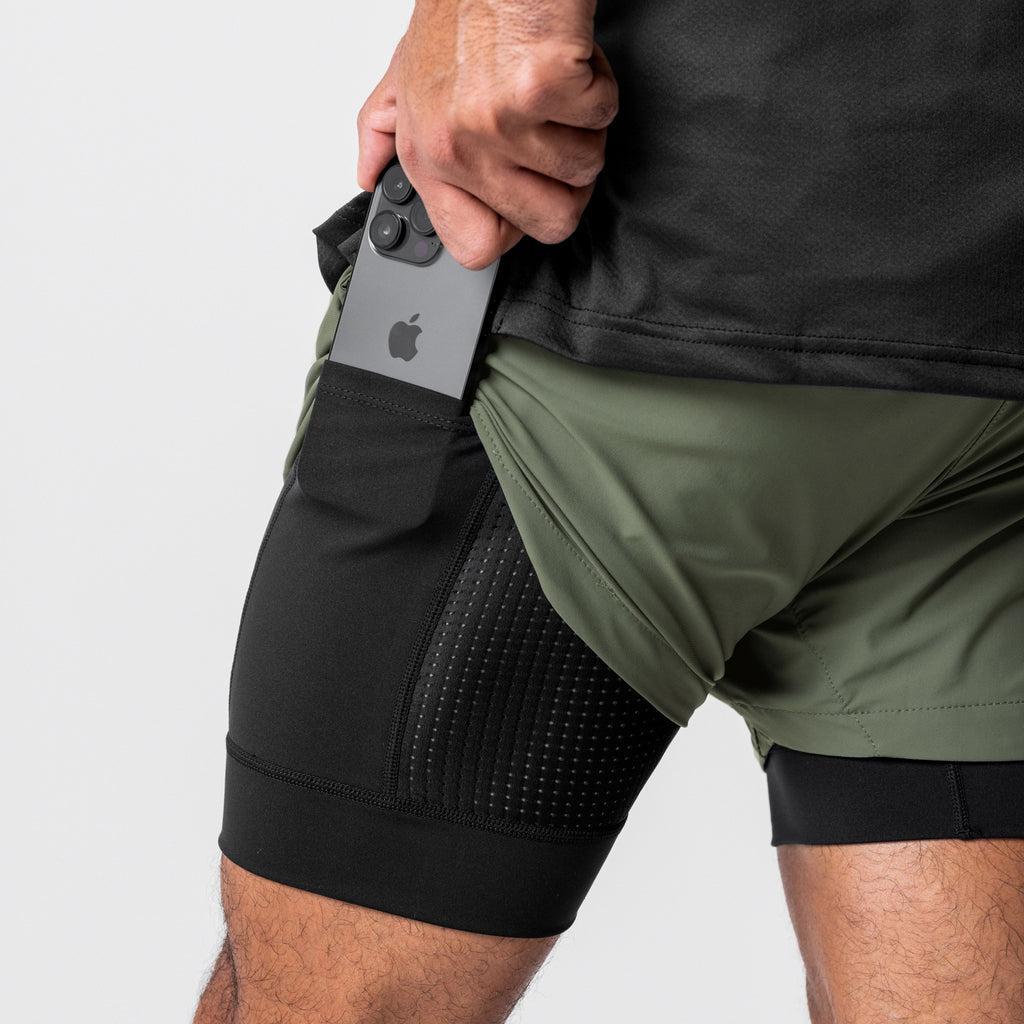 0622. Tetra-Lite® 5" Liner Short - Olive/Black Product Image
