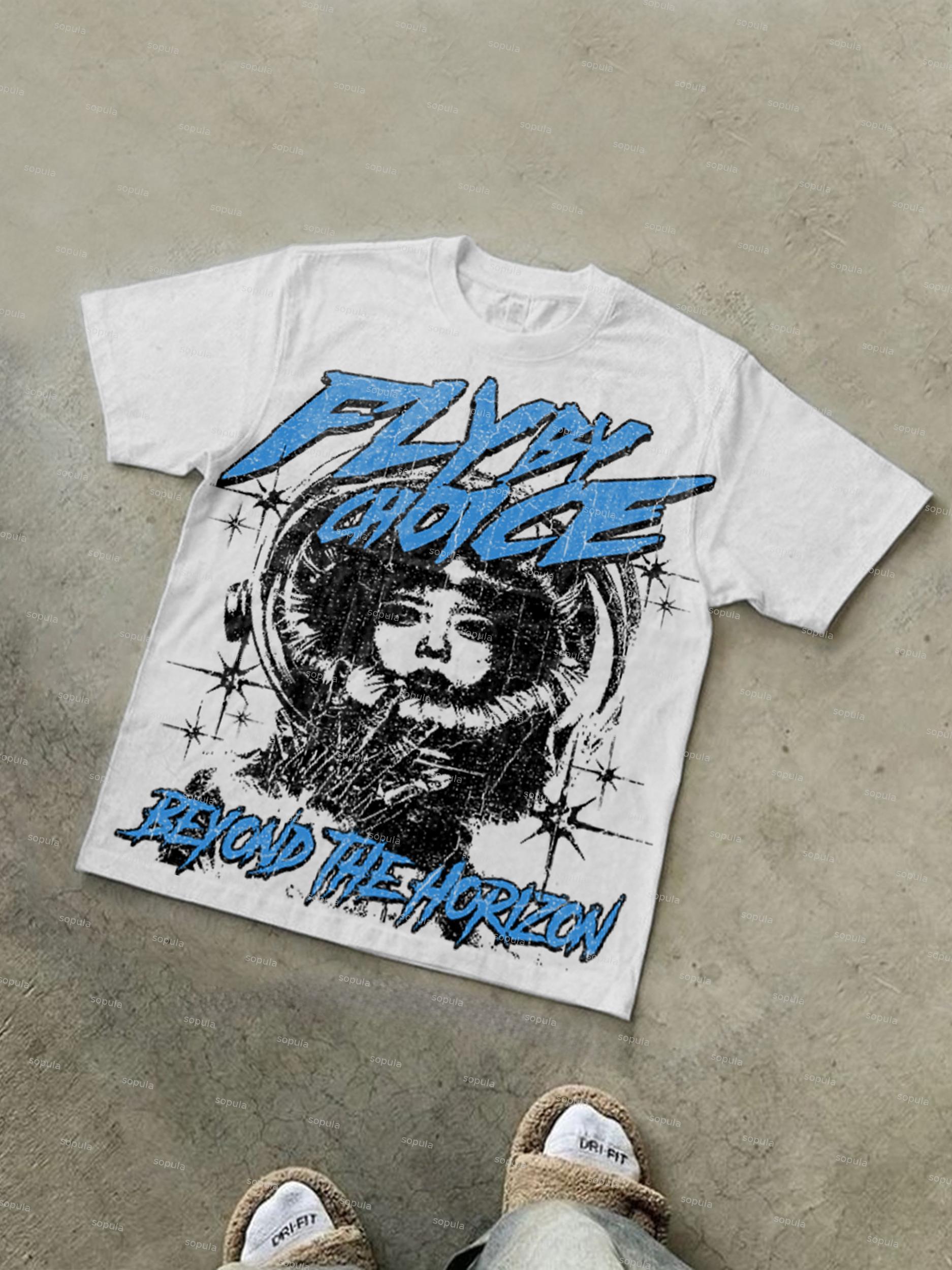 Fly By Choice Print Cotton T-shirt Product Image