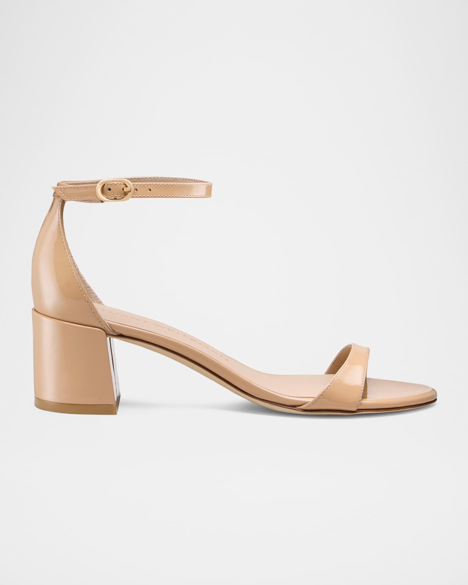 Nudist Patent Ankle-Wrap Low Sandals Product Image