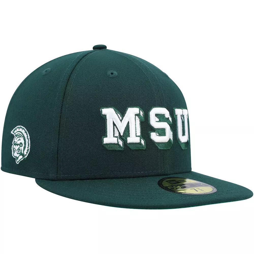 Men's New Era Green Michigan State Spartans Vault Multi 59FIFTY Fitted Hat, Size: 7 1/4 Product Image
