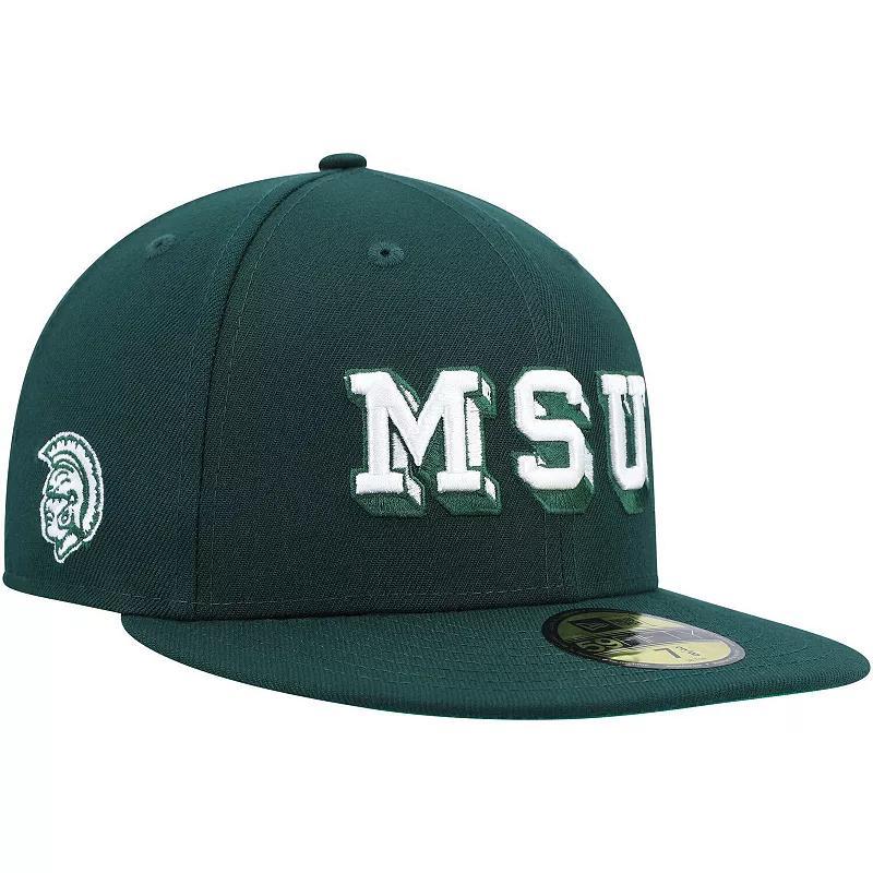 Men's New Era Green Michigan State Spartans Vault Multi 59FIFTY Fitted Hat, Size: 7 1/4 Product Image