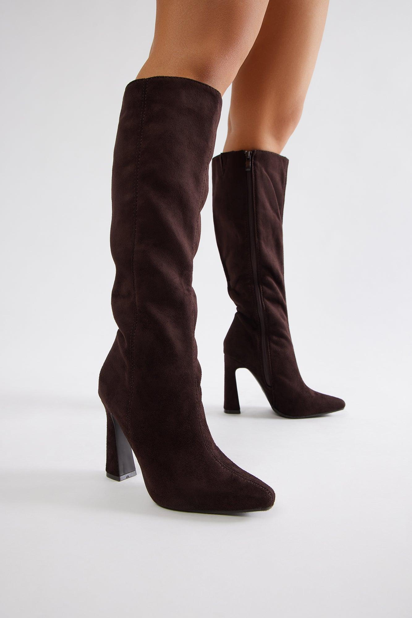Brett Knee High Boots - Brown Product Image
