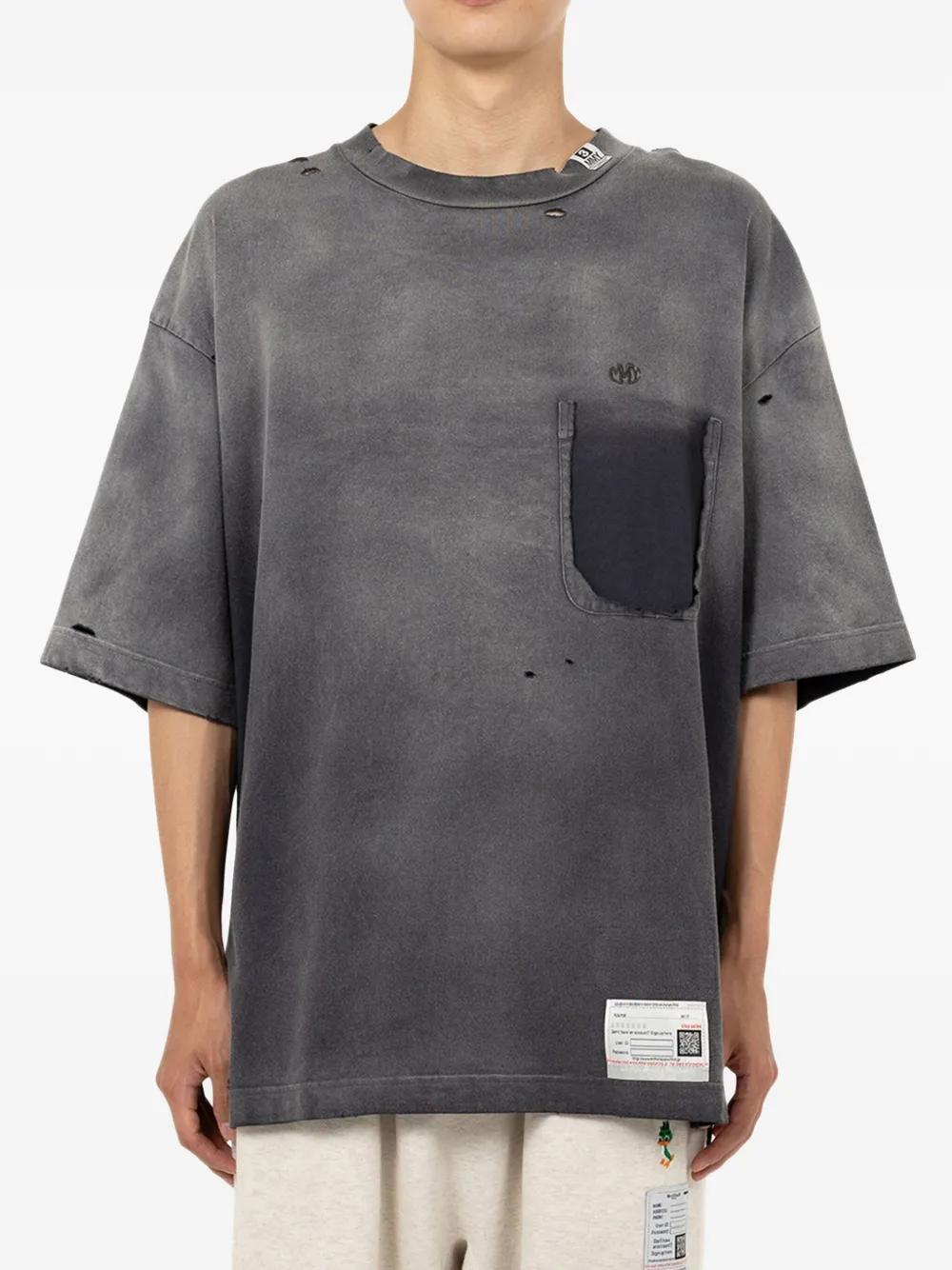 distressed-effect T-shirt Product Image