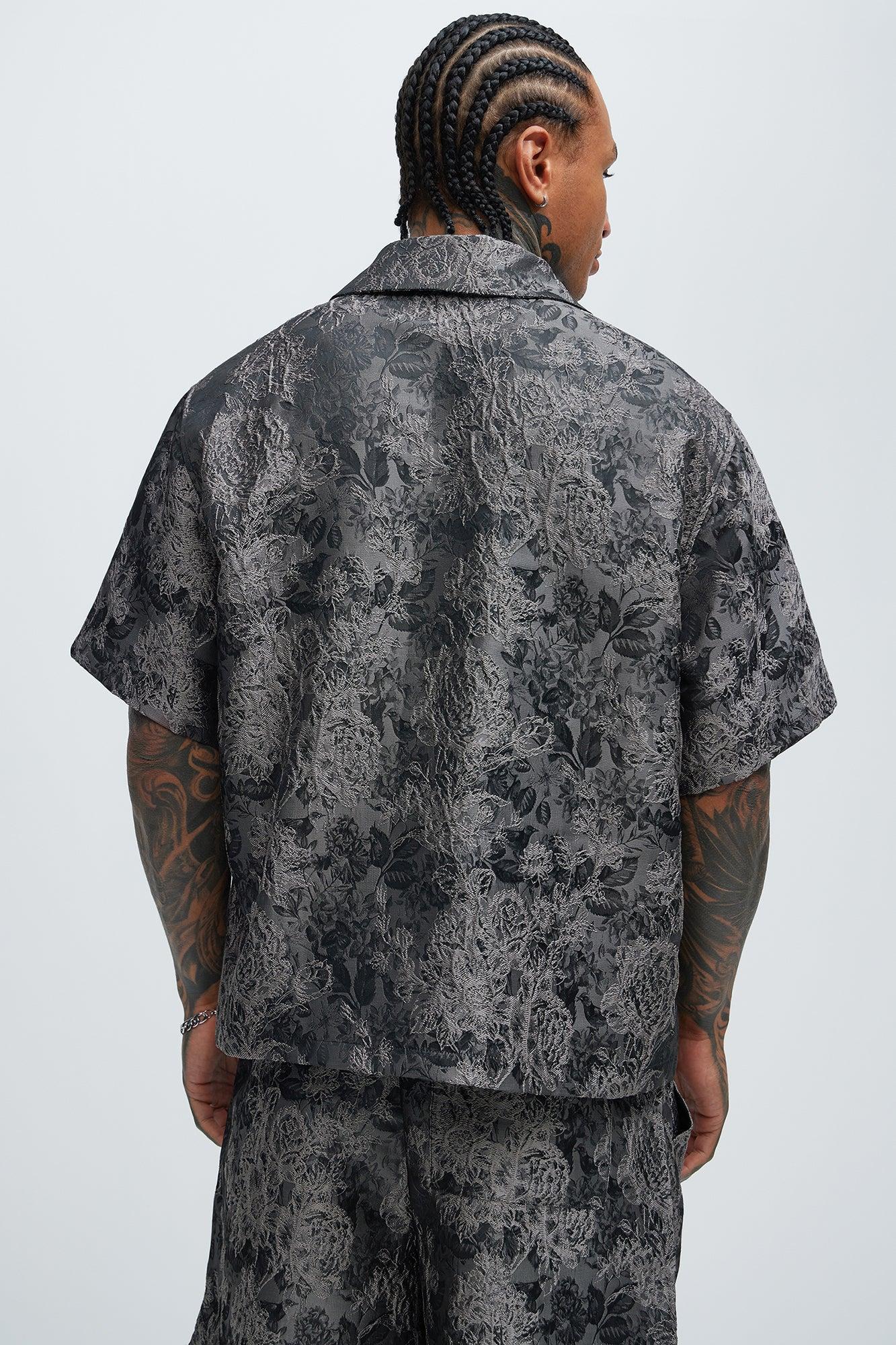 Harrison Jacquard Shirt - Charcoal Product Image