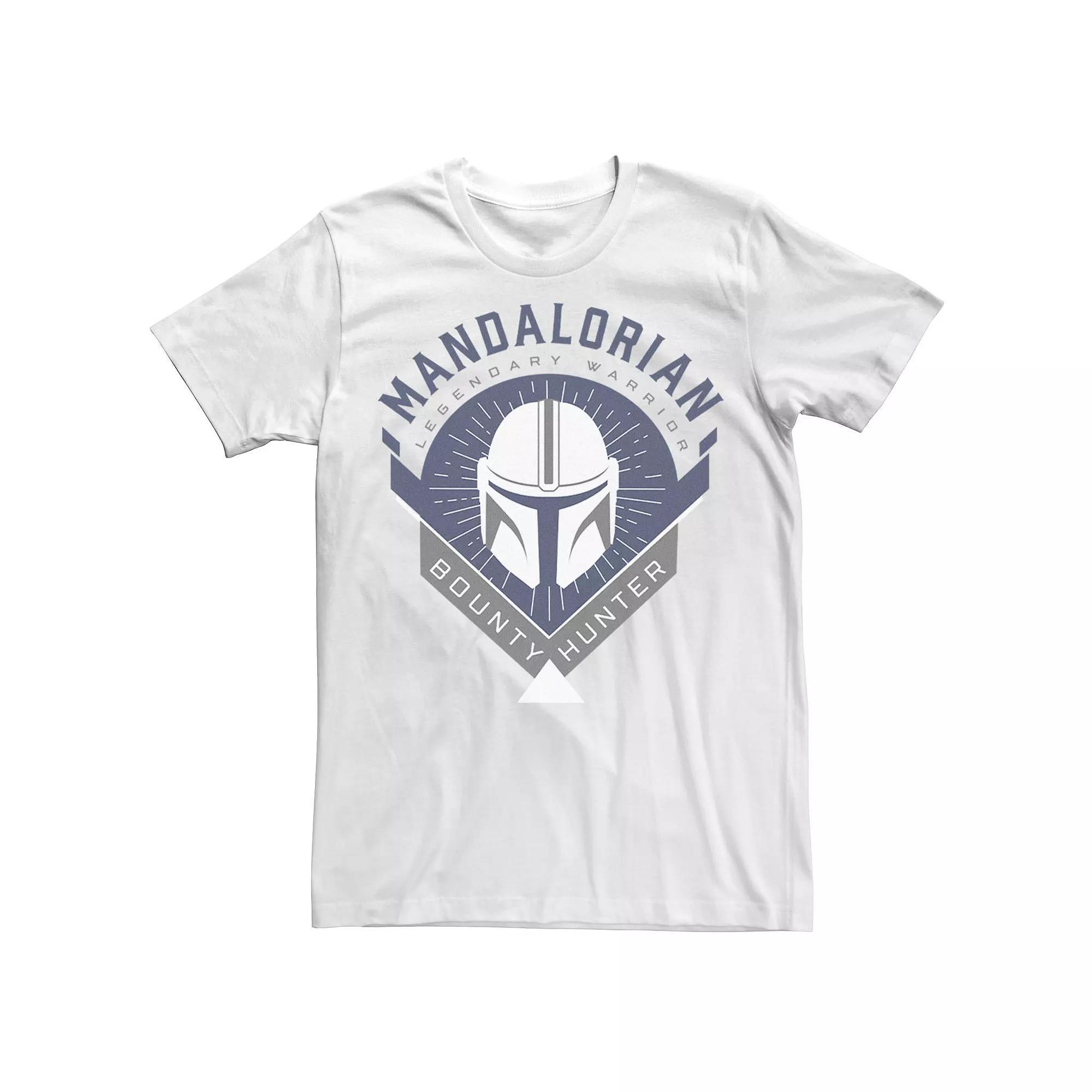 Big & Tall Star Wars The Mandalorian Warrior Emblem Tee, Men's, Size: 4XLT, White Product Image