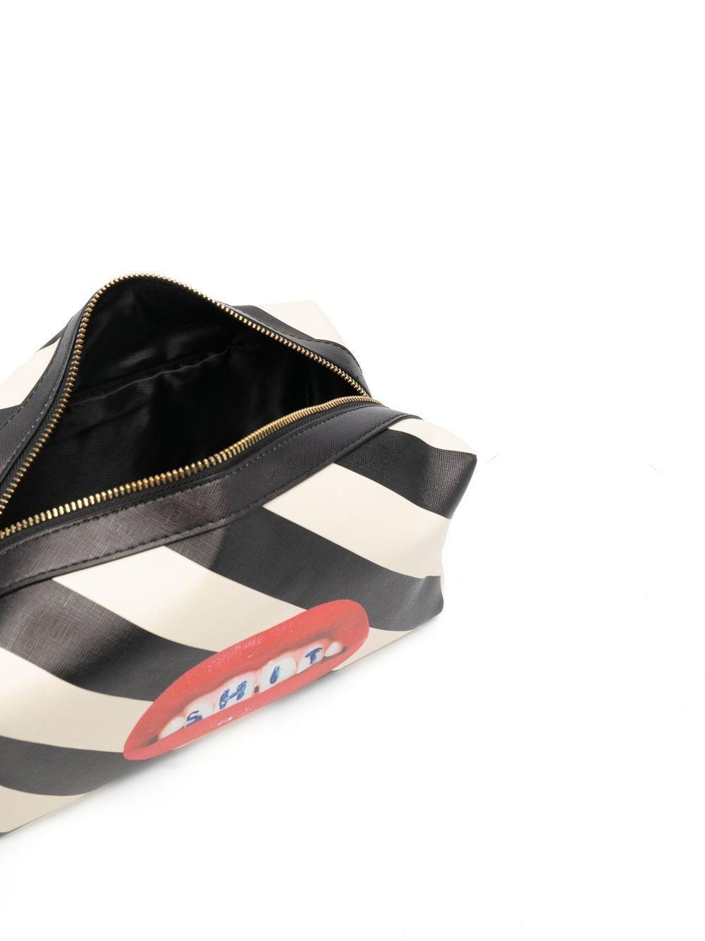 graphic-print striped wash bag Product Image