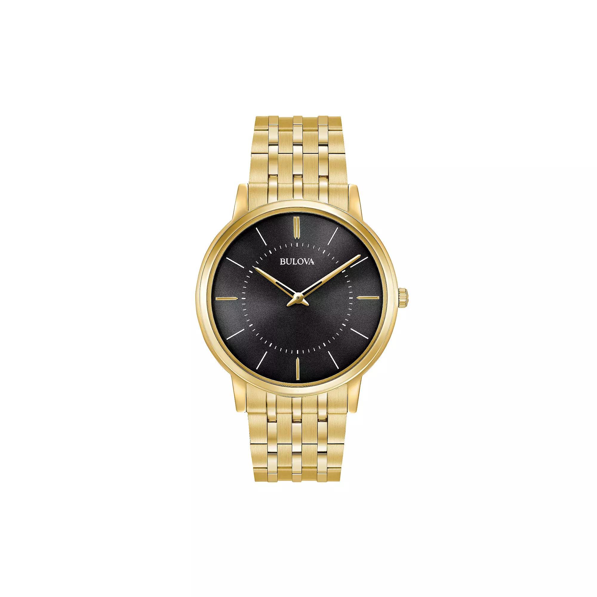 Bulova Mens Classic Ultra Slim Stainless Steel Watch - 97A127, Gold Tone Product Image
