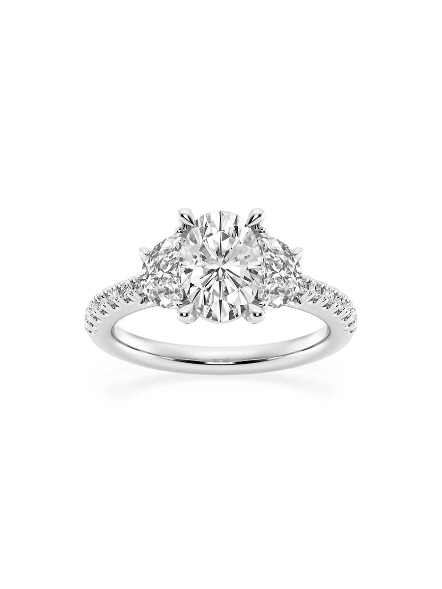 Womens 14K White Gold & Oval Lab-Grown Diamond Ring/2.75-7.00 TCW Product Image