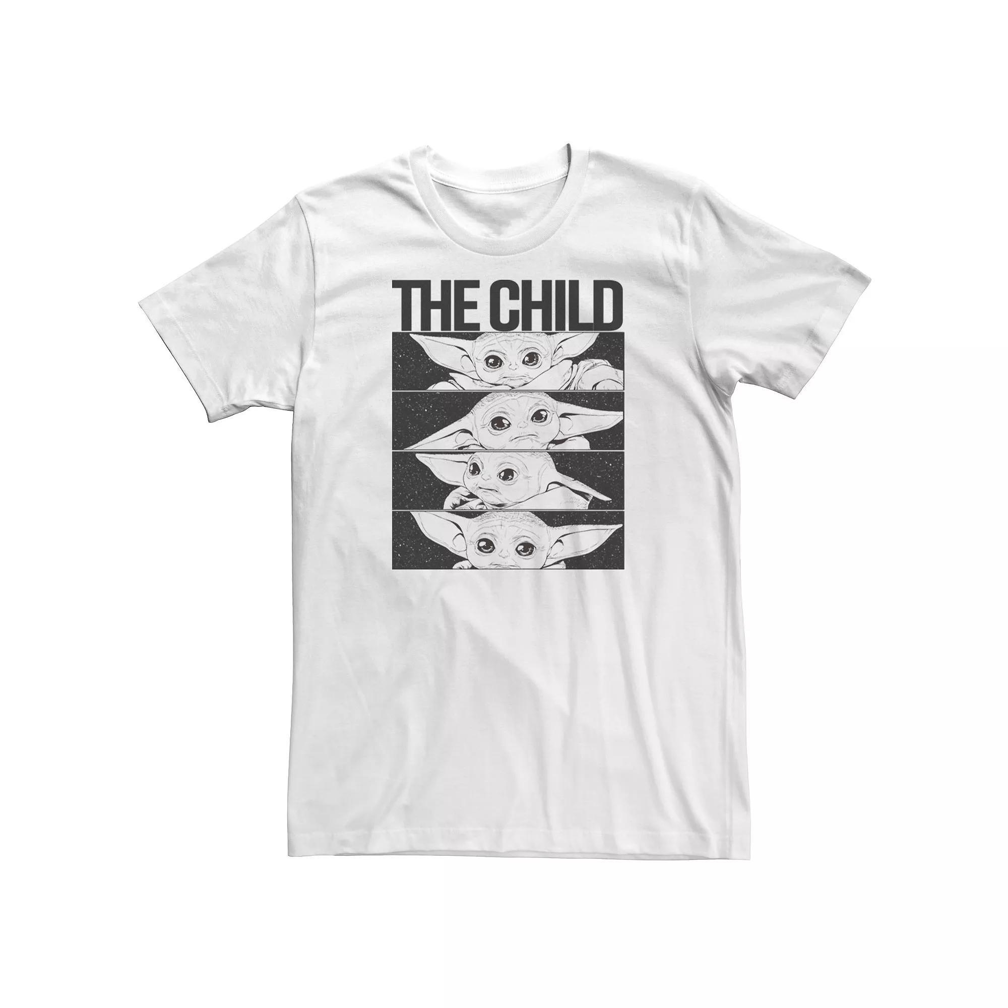 Big & Tall Star Wars The Child Stacked Panels Tee, Men's, Size: XXL Tall, White Product Image
