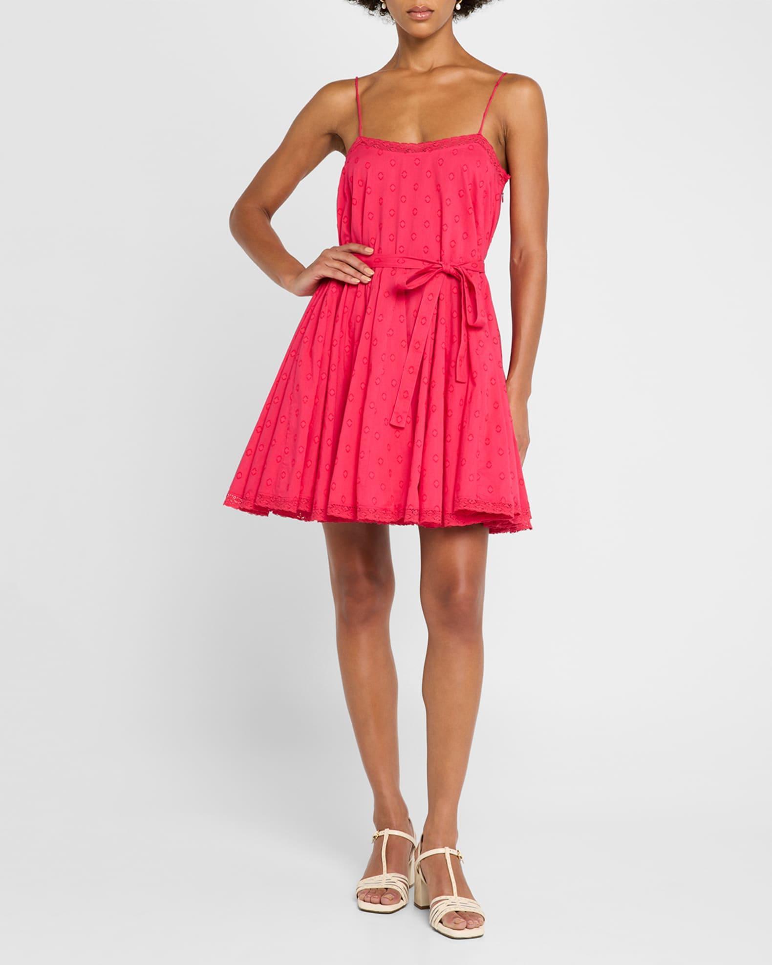 Beatriz Lace-Trim A-Line Mini Dress Product Image