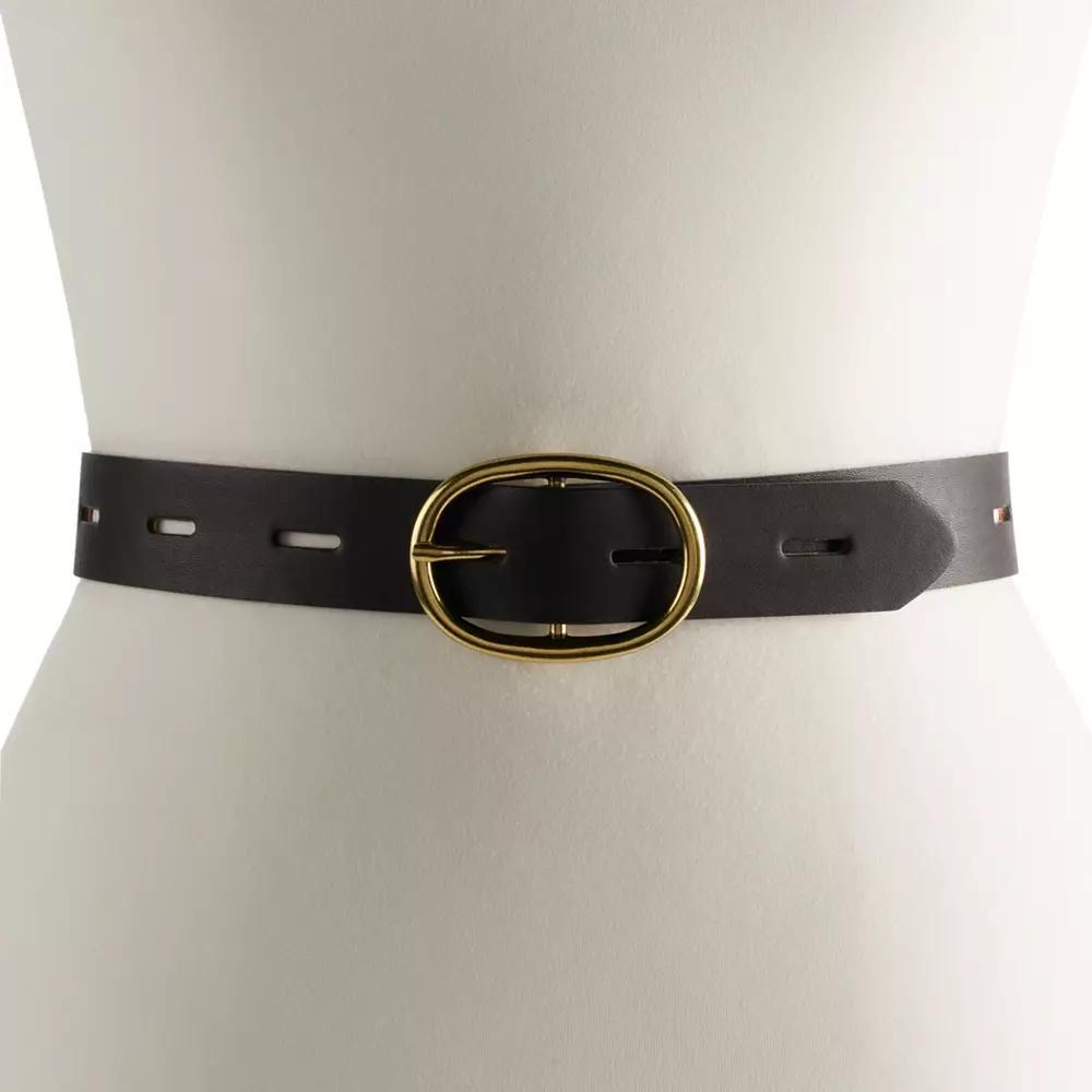 Women's Sonoma Goods For Life® Oval Buckle Belt, Size: 1XL, Black Product Image